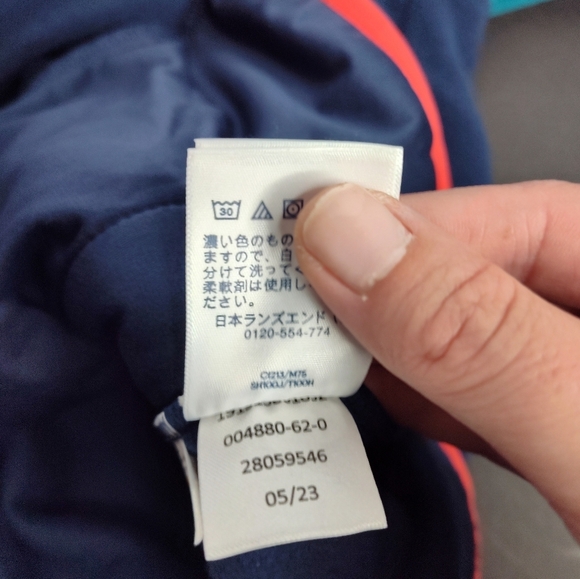 NWT Lands' End Snap Pullover Colorblock Fleece Mens XL - Picture 6 of 10